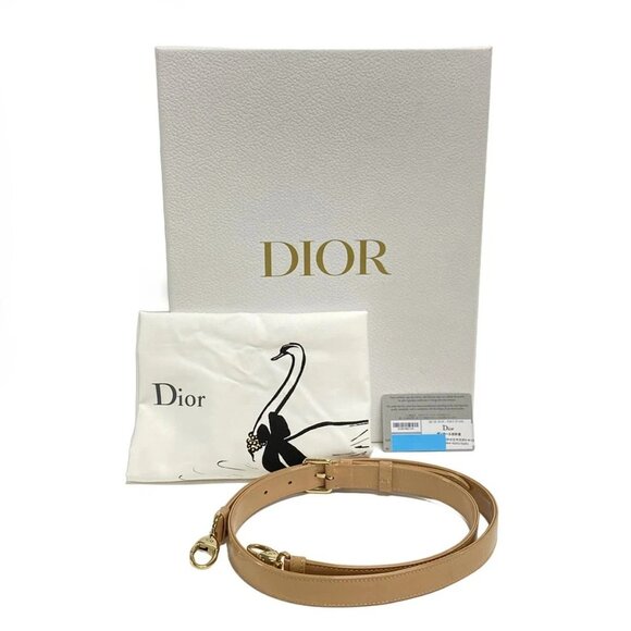 Auth DIOR/ChristianDior Lady Dior Small M0531OWCB_49PU Pink Beige Patent Leather - Picture 3 of 16